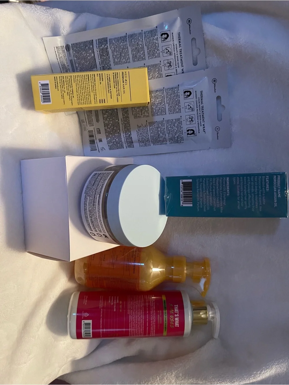 iKoo Hair Treatment Set, Moroccan Argan Oil. shampoo, scalp scrub and hair wrap